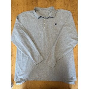 B Draddy Shirt Men XLarge Performance Polo Stretch Golf Preppy  Long‎ Sleeve